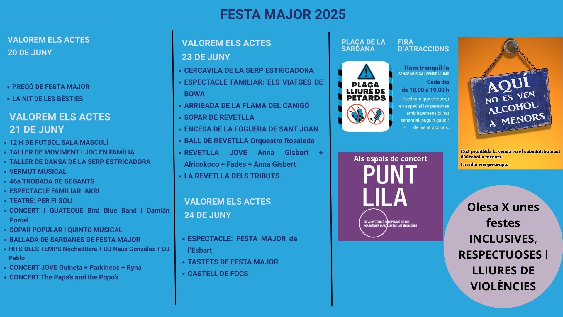 En els espais de concert, per unes festes lliures de violències