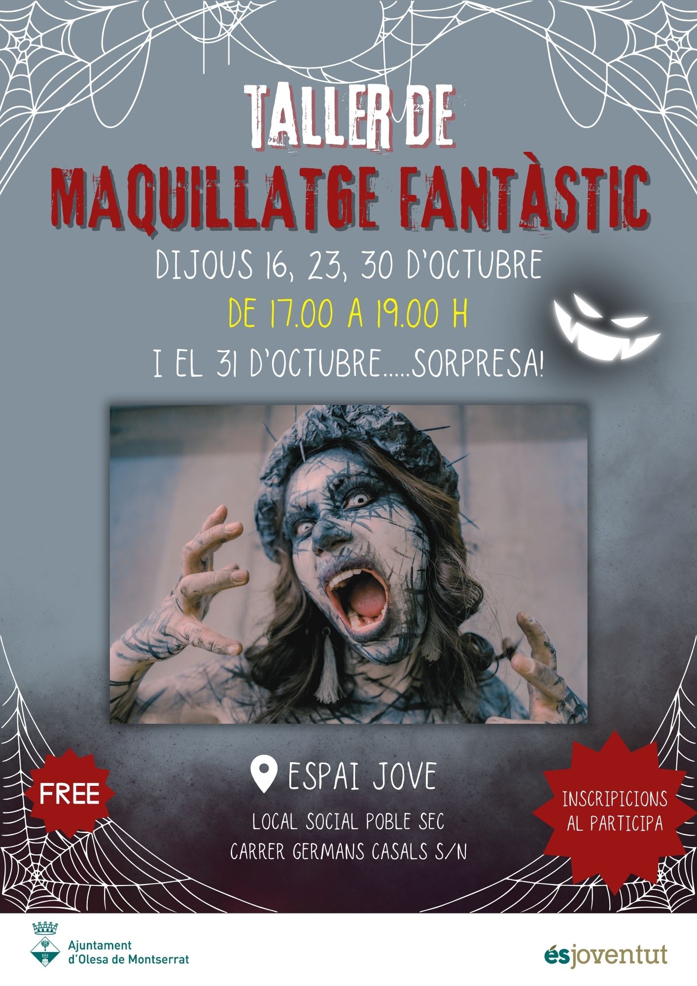 CARTELL TALLER MAQUILLATGE FANTÀSTIC