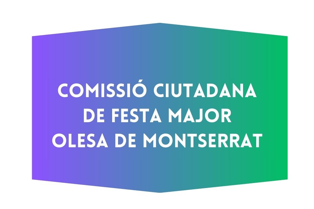 Imatge pels mitjans: Comissió Ciutadana de Festa Major