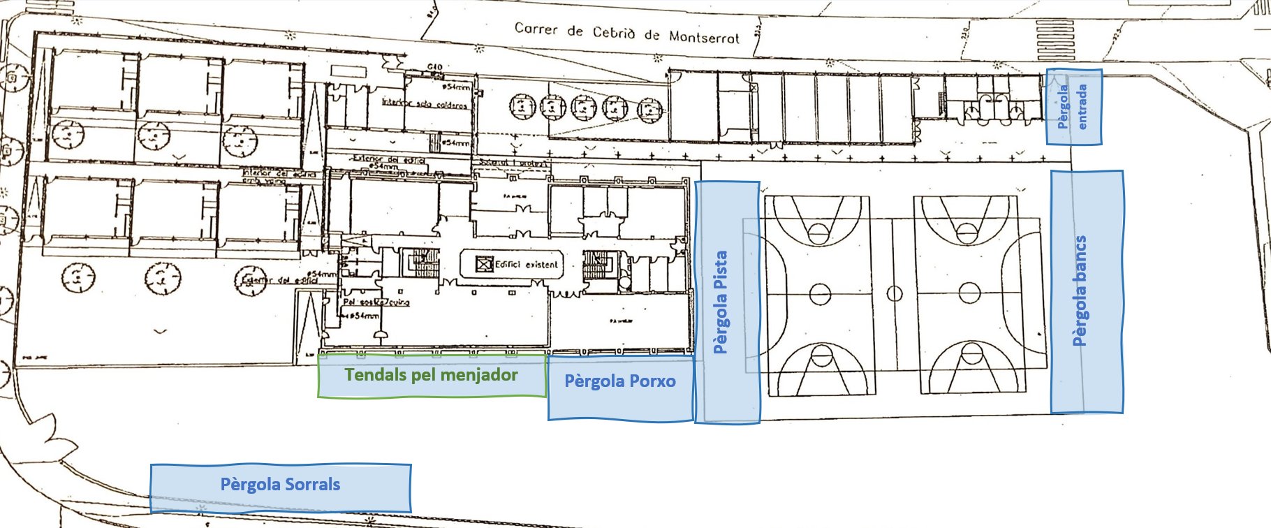Imatge pels mitjans: Posem Ombres al Pati! Millorem el benestar dels alumnes del Ferrà.