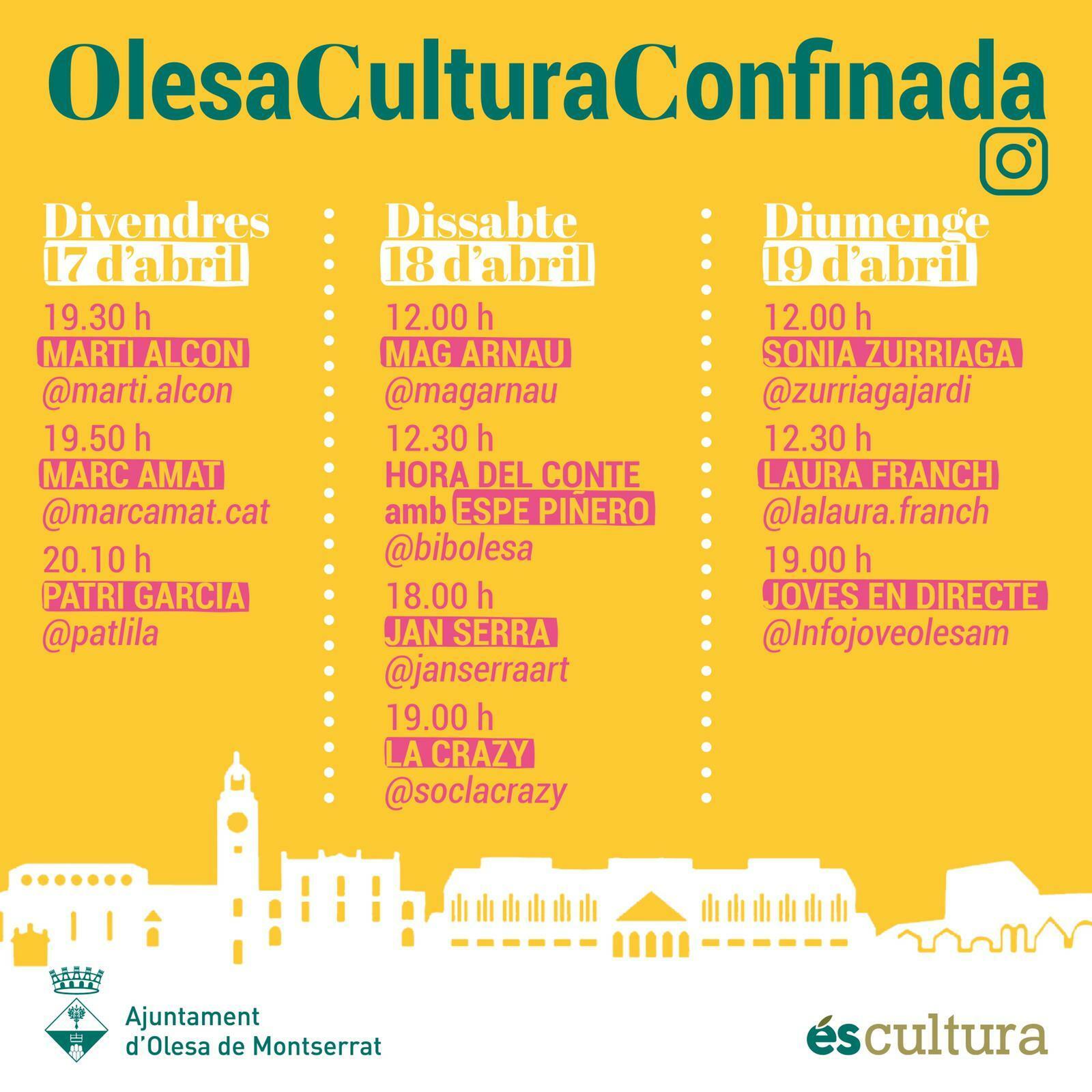 Imatge pels mitjans: Cicle d&#39;Espectacles &quot;Olesa Cultura Confinada&quot;