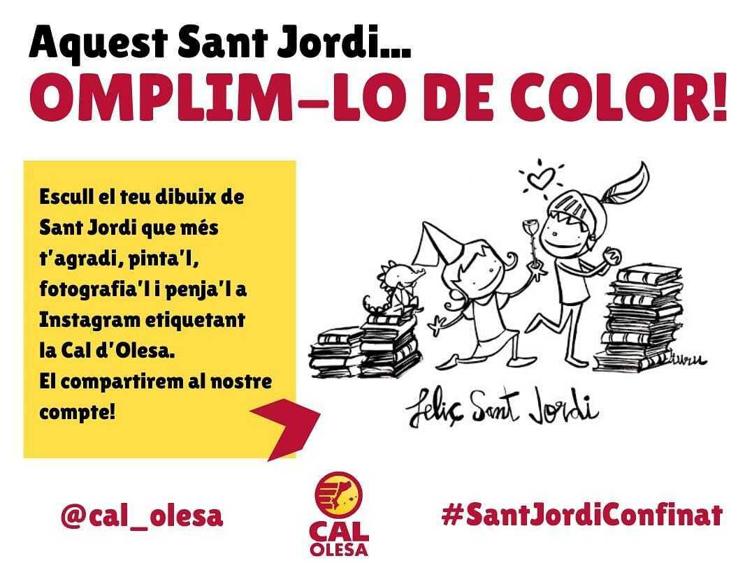 Imatge pels mitjans: Omplir Sant Jordi de color i dibuixos amb la CAL Olesa