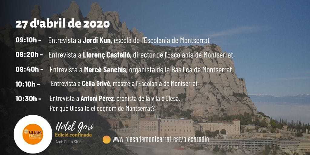 Imatge pels mitjans: Especial &quot;Montserrat&quot; a Olesa Ràdio