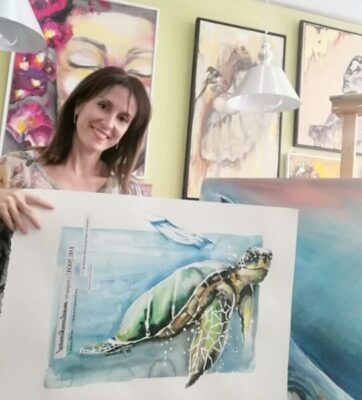 Imatge pels mitjans: Planeta o plàstic? Una creació de l'artista olesana Eva Fernández