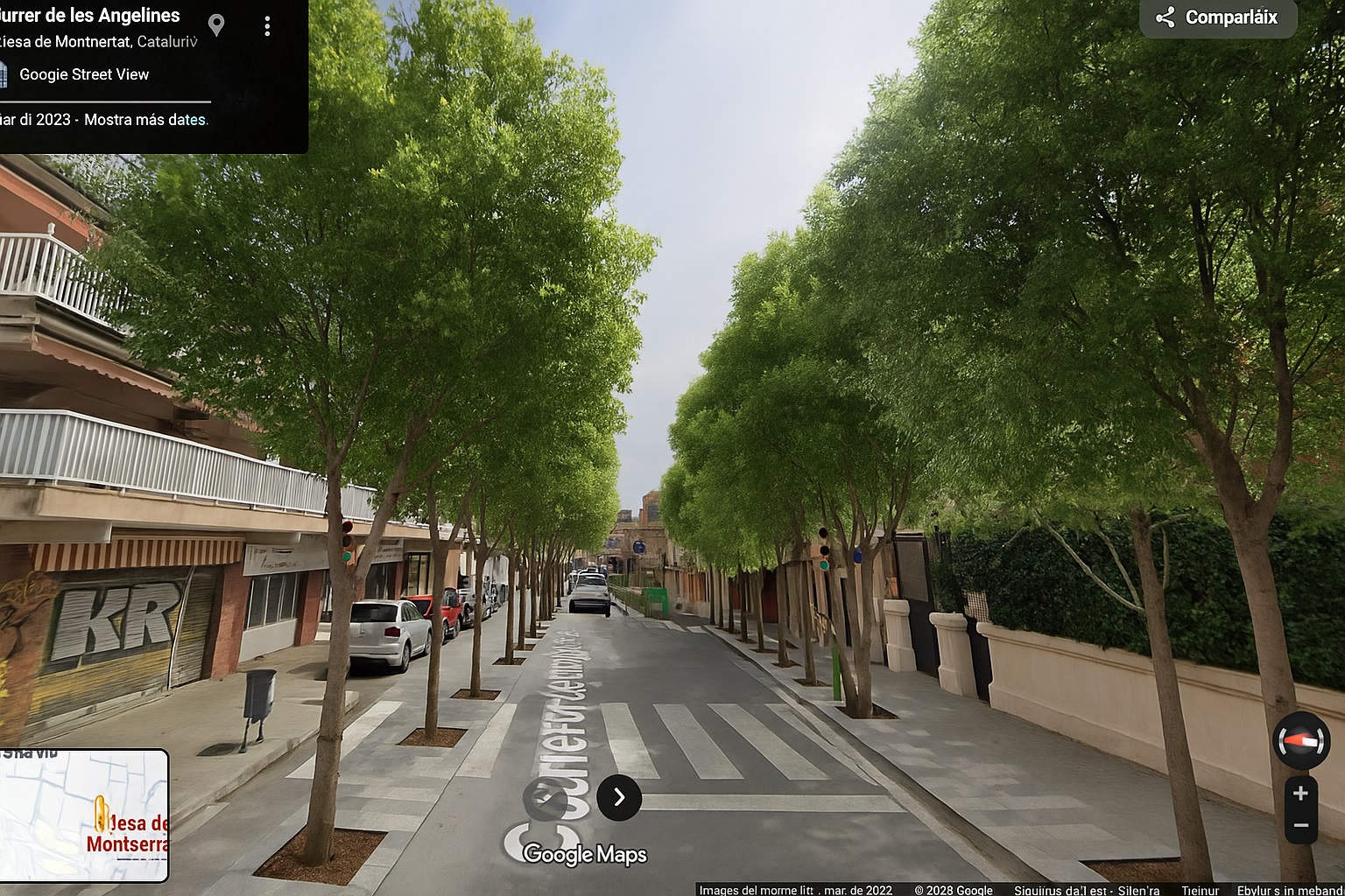 Imatge pels mitjans: Ombra i arbrat al carrer d&#39;Argelines 