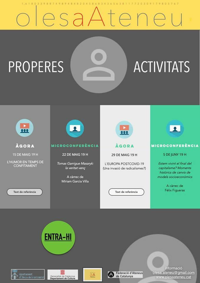 Imatge pels mitjans: Properes activitats virtuals d'OlesaAteneu