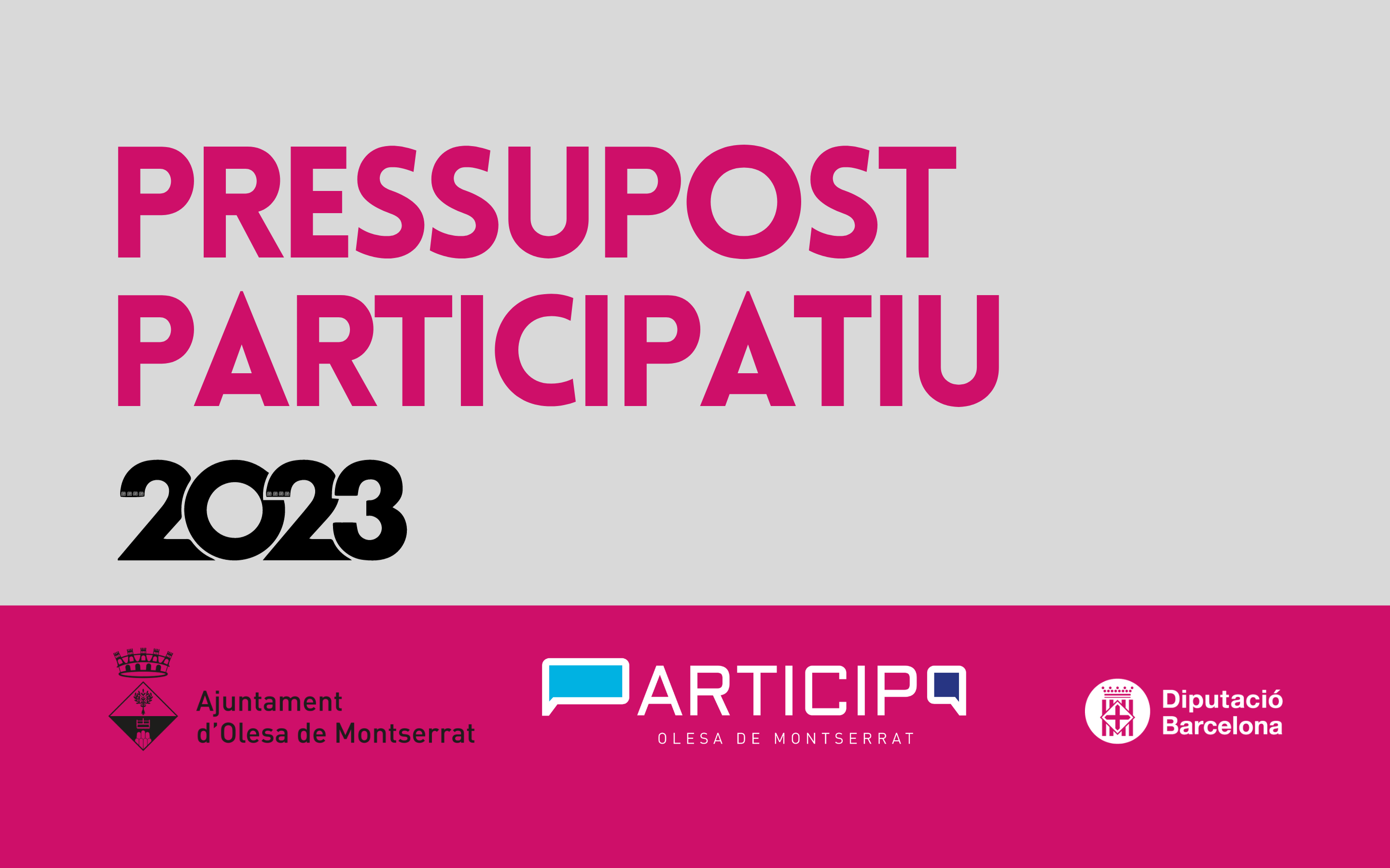Imatge pels mitjans: Pressupost Participatiu 2023