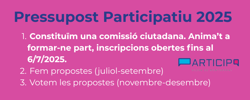 Butlleti inscripcions comissió ciutadana