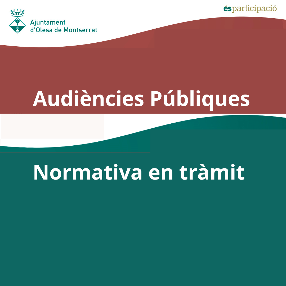 Imatge pels mitjans: Audiències Públiques i Normativa en tràmit