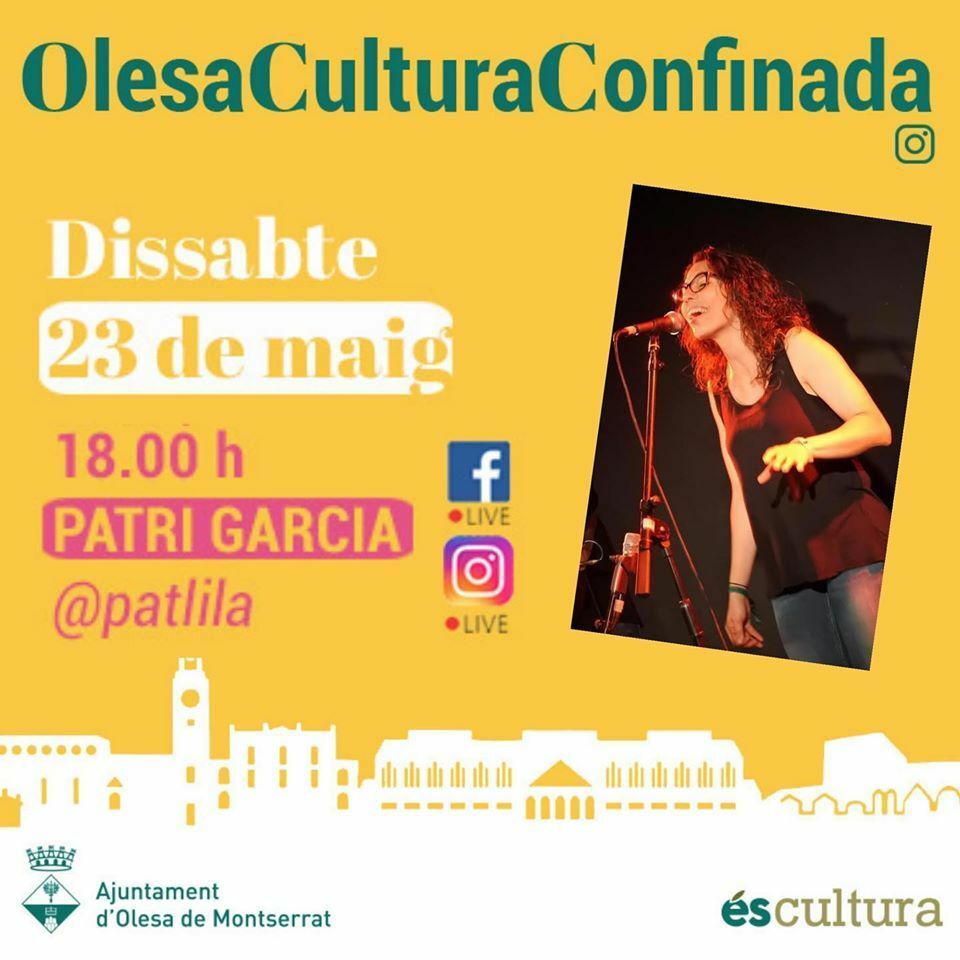 Imatge pels mitjans: Nou concert de Patri García a l'Olesa Cultura Confinada