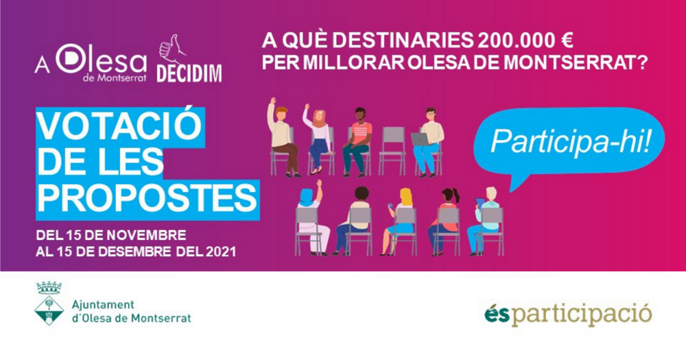 Imatge pels mitjans: Pressupostos Participatius. Inversions 2021