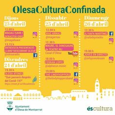 Cartell Olesa Cultura Confinada