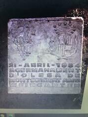 Placa de l'agermanament a Olesa