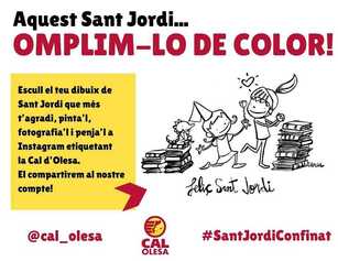 Omplir Sant Jordi de color i dibuixos amb la CAL Olesa